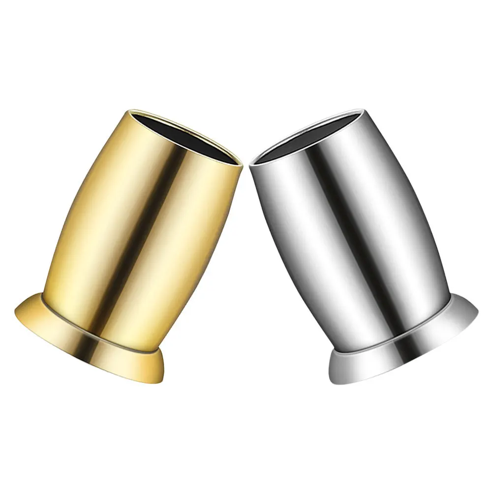 

2Pcs Stainless Steel Pen Holder Pencil Organizer Desktop Stationery Pot Makeup Brush Container Cooking Utensil Holder for Office