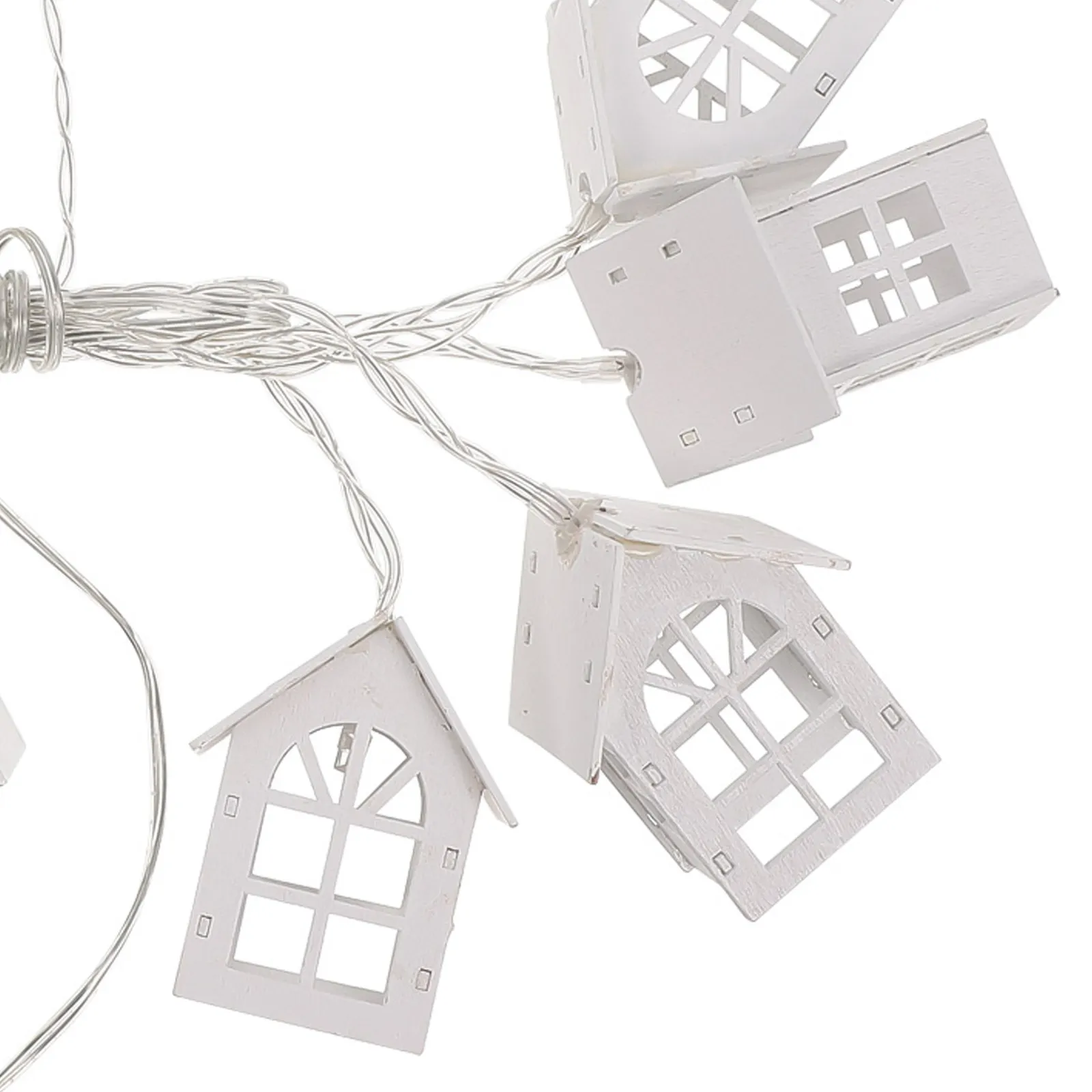 

1 шт. Деревянный светильник-домик со светодиодной гирляндой для сада, вечеринок, рождественской елки, декора детской комнаты