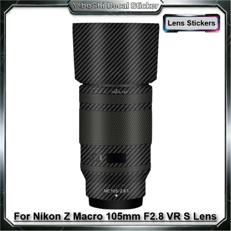 Pegatina protectora para lente NIKON Z105F2.8 S, protector de cuerpo para lente Nikon Z Macro 105mm F2.8 VR S, revestimiento protector antiarañazos