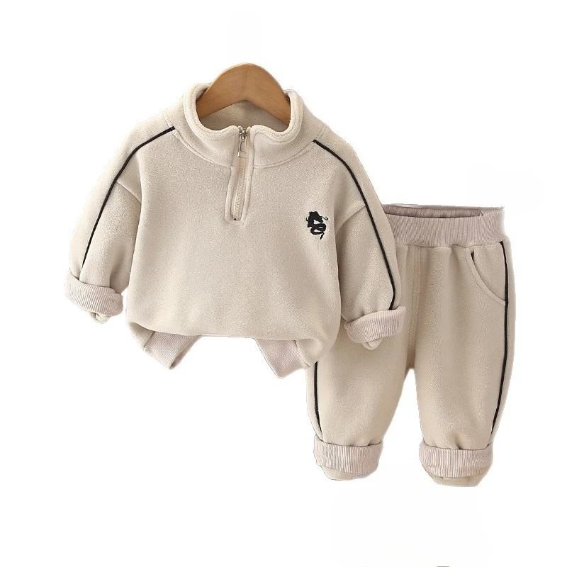 

New Winter Baby Girls Clothes Suit Children Boys Thick Jacket Pants 2Pcs/Sets Kids Clothing Infant Costume Toddler Tracksuits