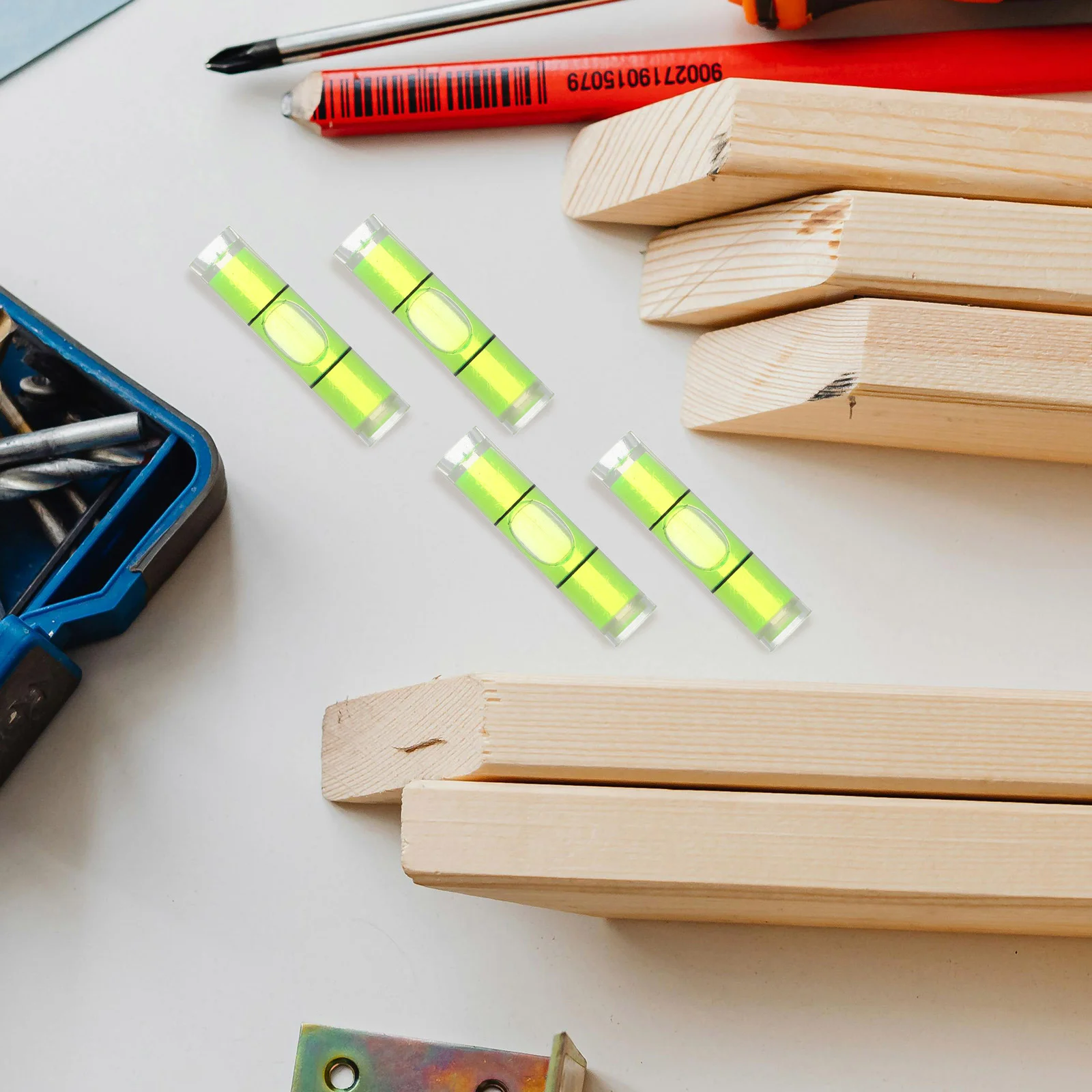 50 Stück Mini Level Tool Bilderrahmen Blase kleine horizontale Lineal Lineale hängen