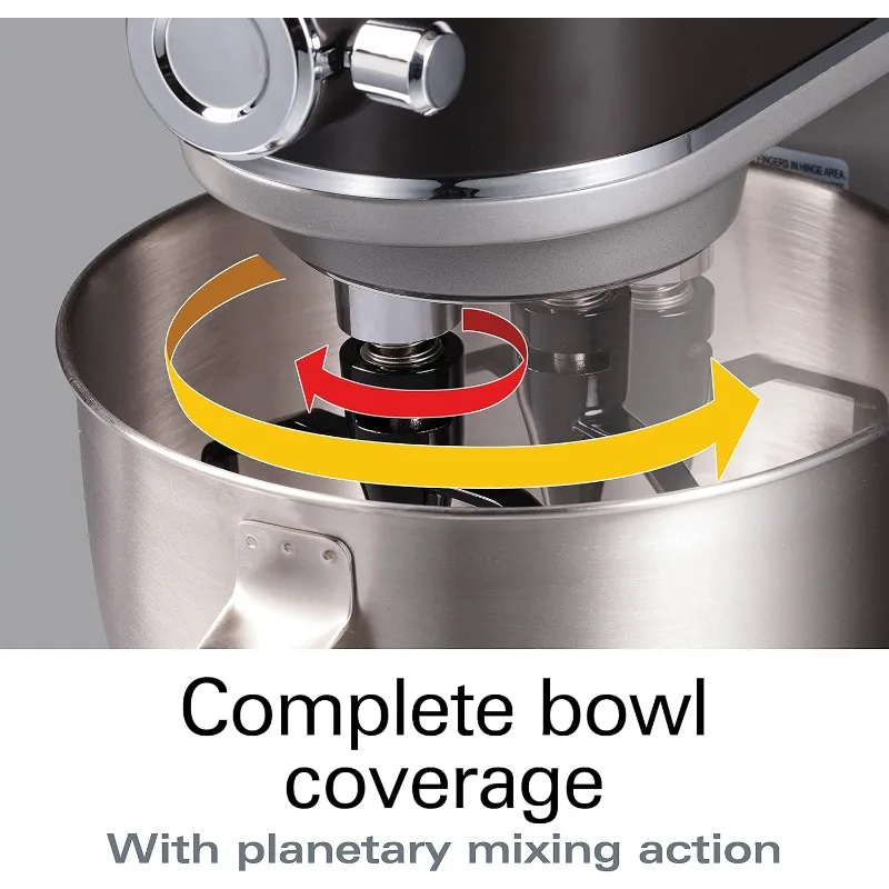 Beach Professional All-Metal Stand Mixer with Specialty Attachment Hub, 5 Quart Bowl, 12 Speeds, Includes Flat Beater,