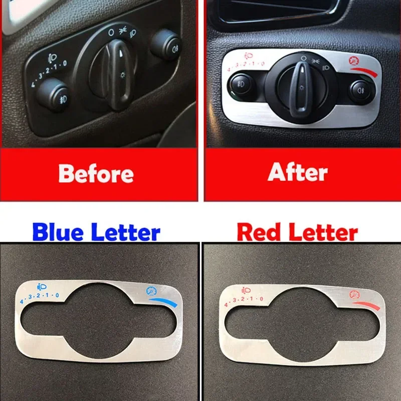 Car Styling Headlight Adjustment Switch Trim Decorative Stickers Cover For Ford Fiesta Ecosport Mondeo S-MAX C-MAX