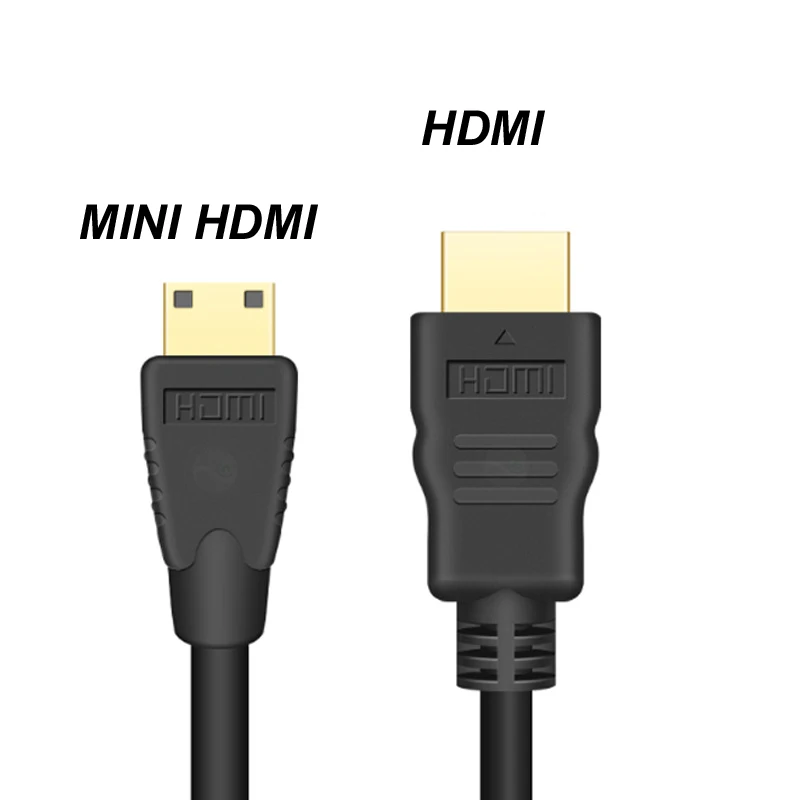 Mini HDMI-compatible to HDMI Cable 1080p 3D Gold Plated Plug For Monitor Tablet Camera DV graphics card HDTV Display Projection