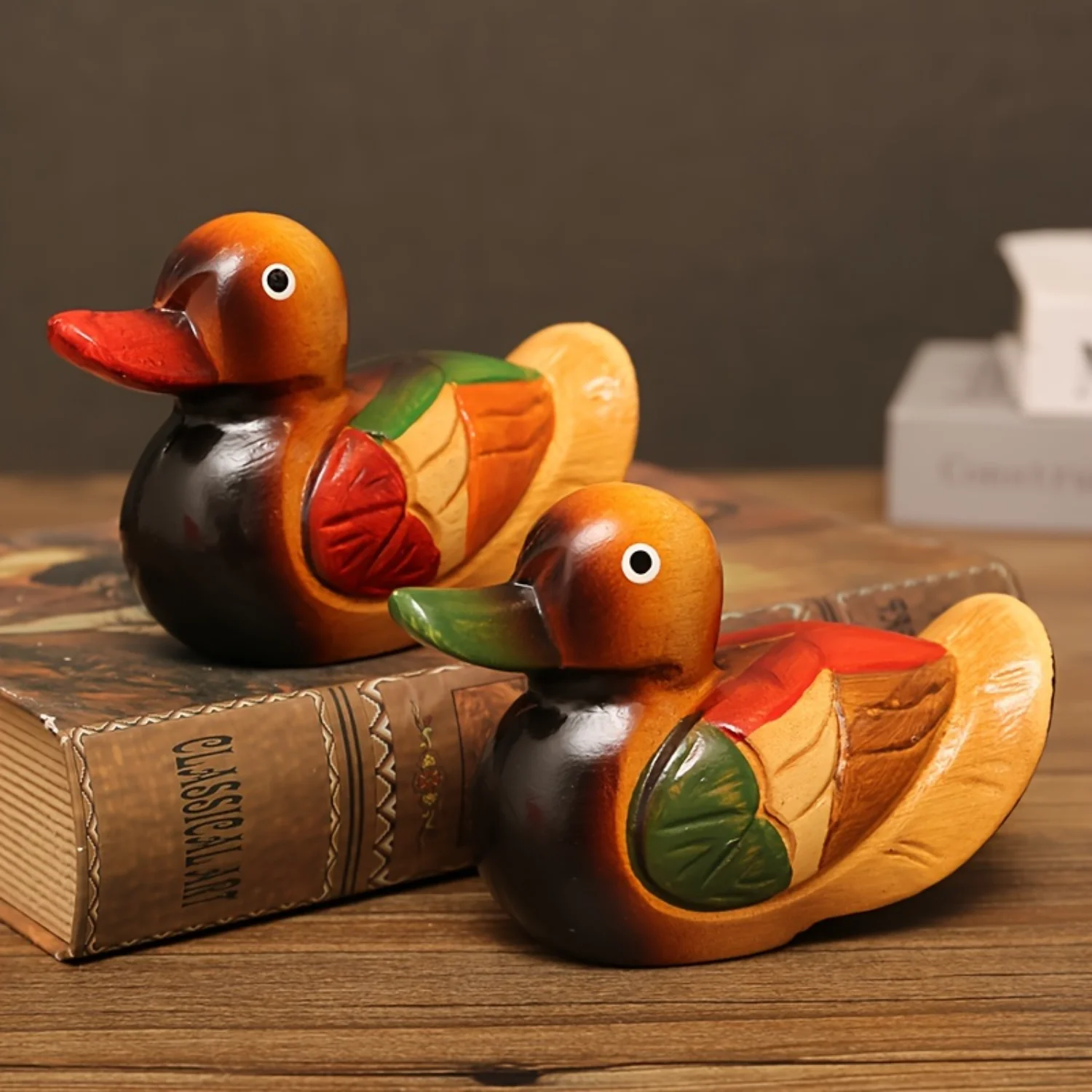 Stylish Home Decor: Elegant Mandarin Duck Ornaments - Perfect for Thoughtful Gifts