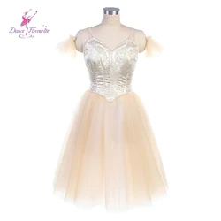 Dance Favourite Ballet Tutu B24019 Long Romantic Ballet  Tutu Costume Light Gold Professional Ballet Tutu