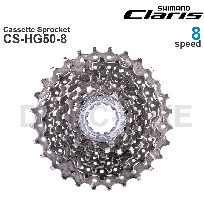 SHIMANO CLARIS - 8-Speed Road Cassette Sprocket CS-HG50-8 1-28T, 11-30T, 11-32T, 12-25T 11-34T - HYPERGLIDE - Original parts