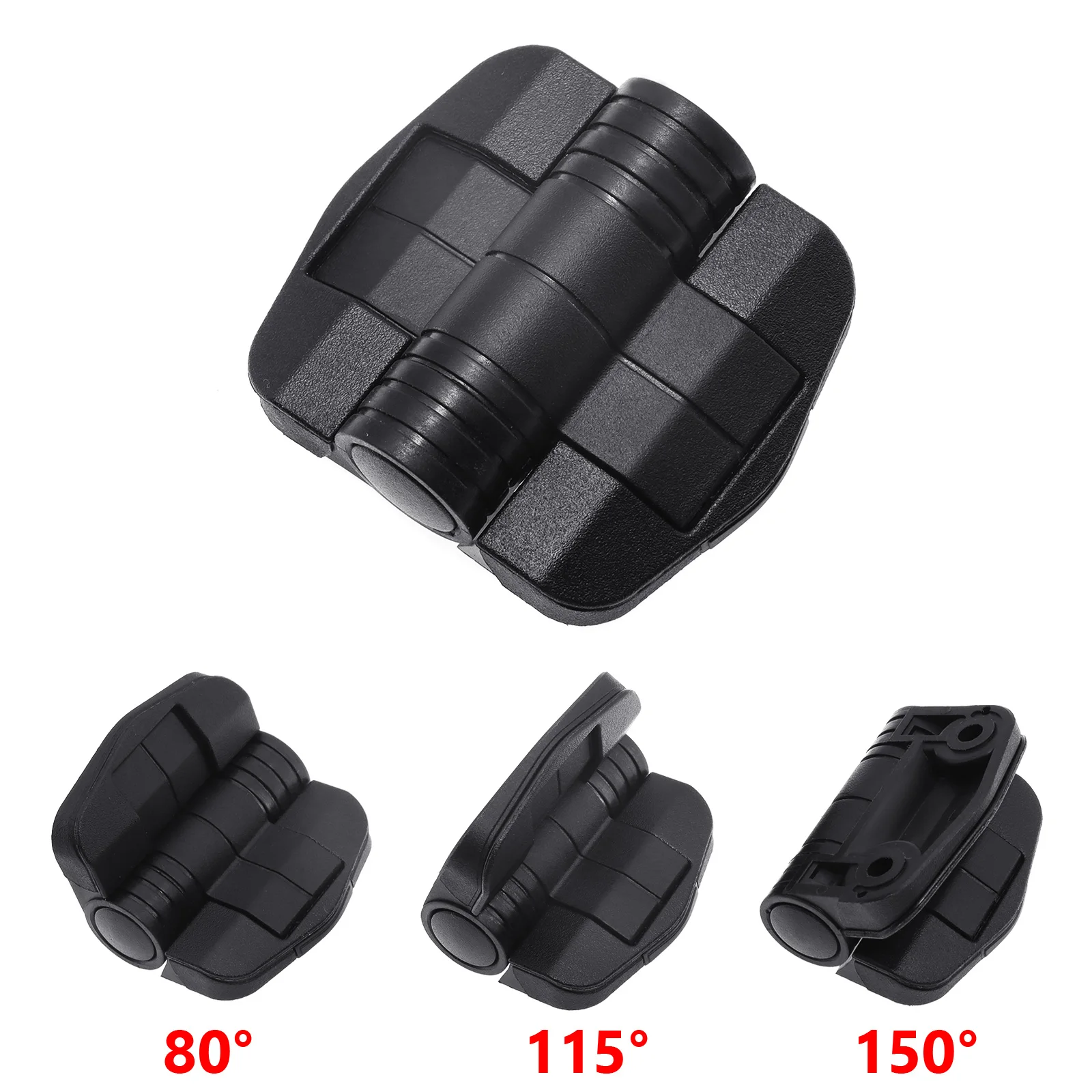 AD 10pcs/set Black Nylon Plastic Butt Hinge for Wooden Box Furniture Electric Cabinet Hardware 80- 150 Degree Marine Accessories