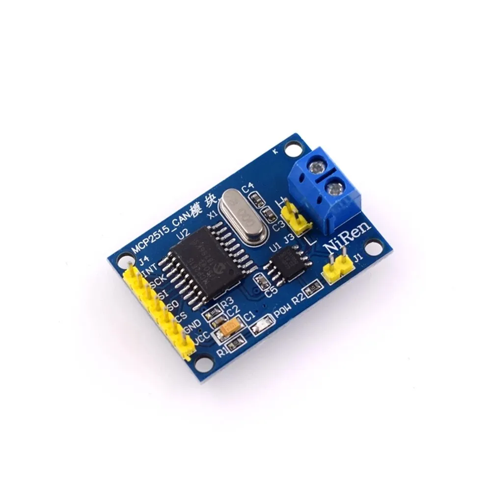 MCP2515 CAN bus module TJA1050 receiver SPI protocol 51 microcontroller program routine