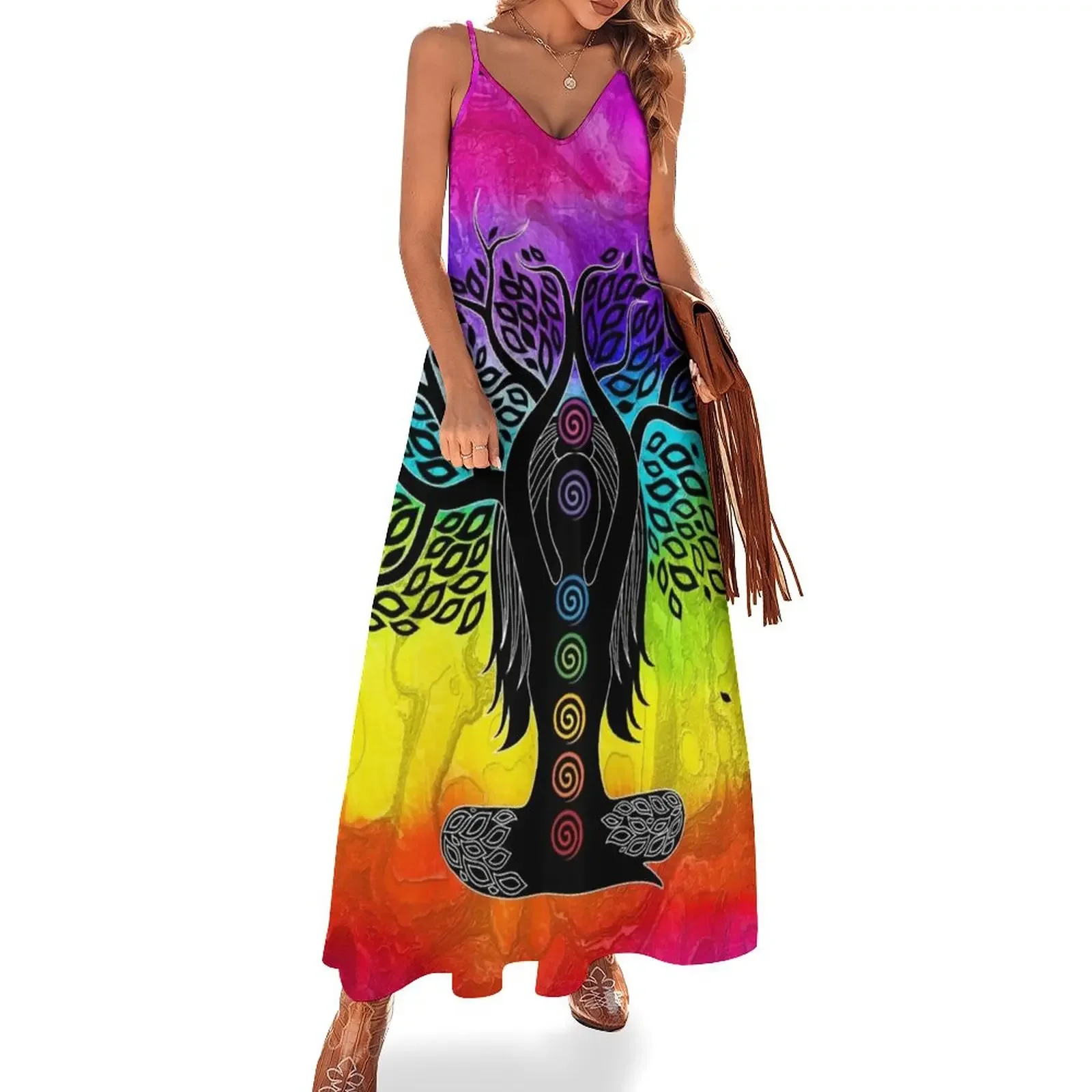 

Chakra Lady Tree - 60 Chakra BG Sleeveless Dress Party dresses for women women's evening dresses 2025 dress summer