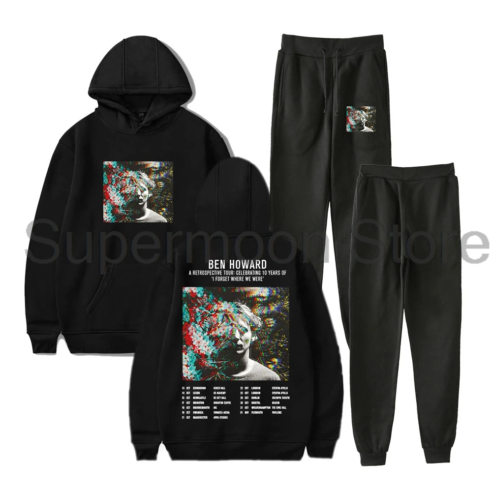 Ben Howard I Forgot Where We Were Tour 2024 Hoodie Jogger Pants Two Piece Set Sweatshirts+Sweatpants Women Men's Set