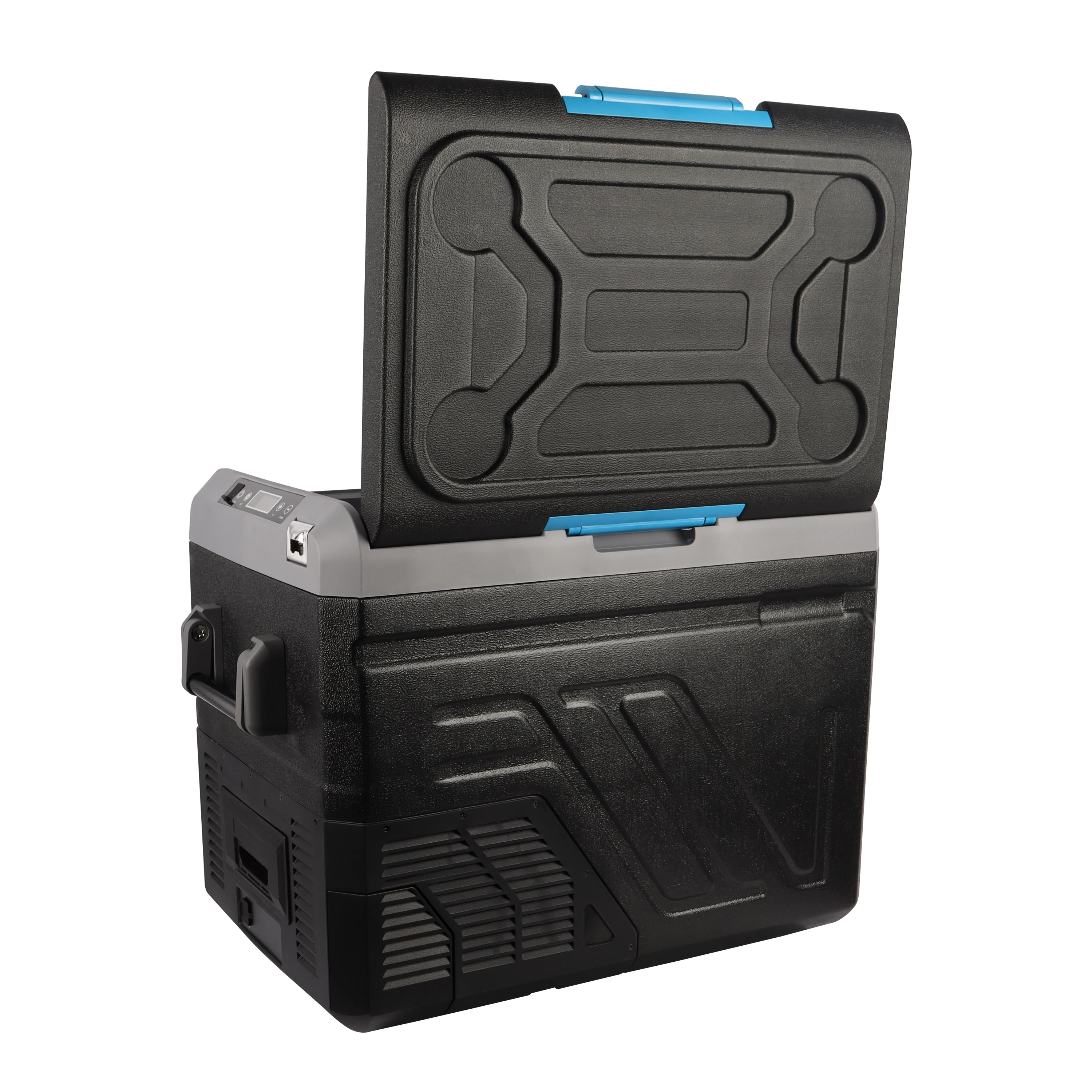 Factory OEM DC 12 Volt Home AC 220V Battery USB 50L Dual Zone Car Fridge Compressor Refrigerator Freezer