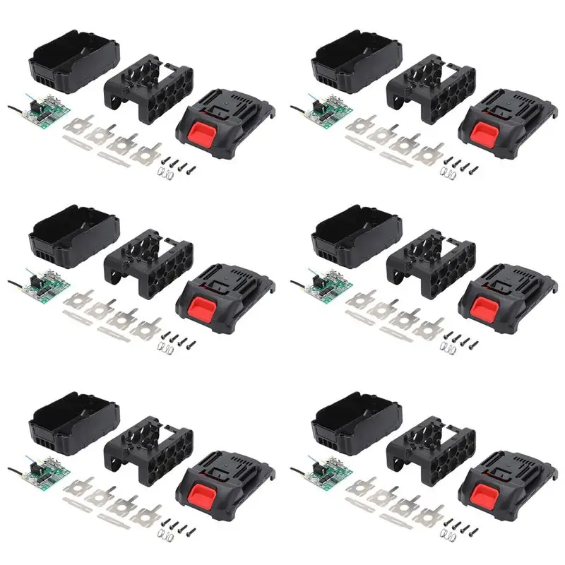 6X Power Tools Case BMS 21V Battery Storage Box For Wireless Electric Angle Grinder Cutting 18650 Battery Case