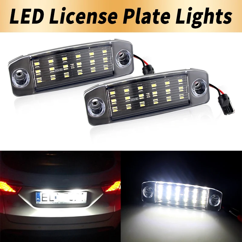 

2Pcs 12V 3W LED Number Plate Lamp Bulb Kit For Hyundai Sonata YF 10MY GF 10 White Canbus License Plate Lights For Kia Sportage