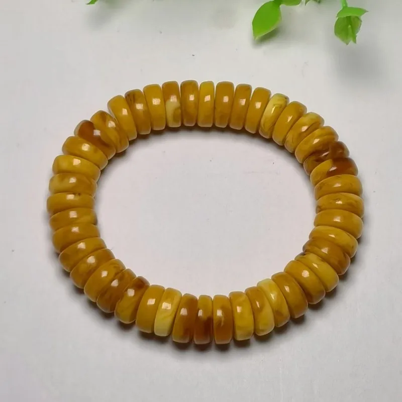 Antique-style bracelet necklace beads, fine jewelry accessories, second-generation amber and beeswax separator pie