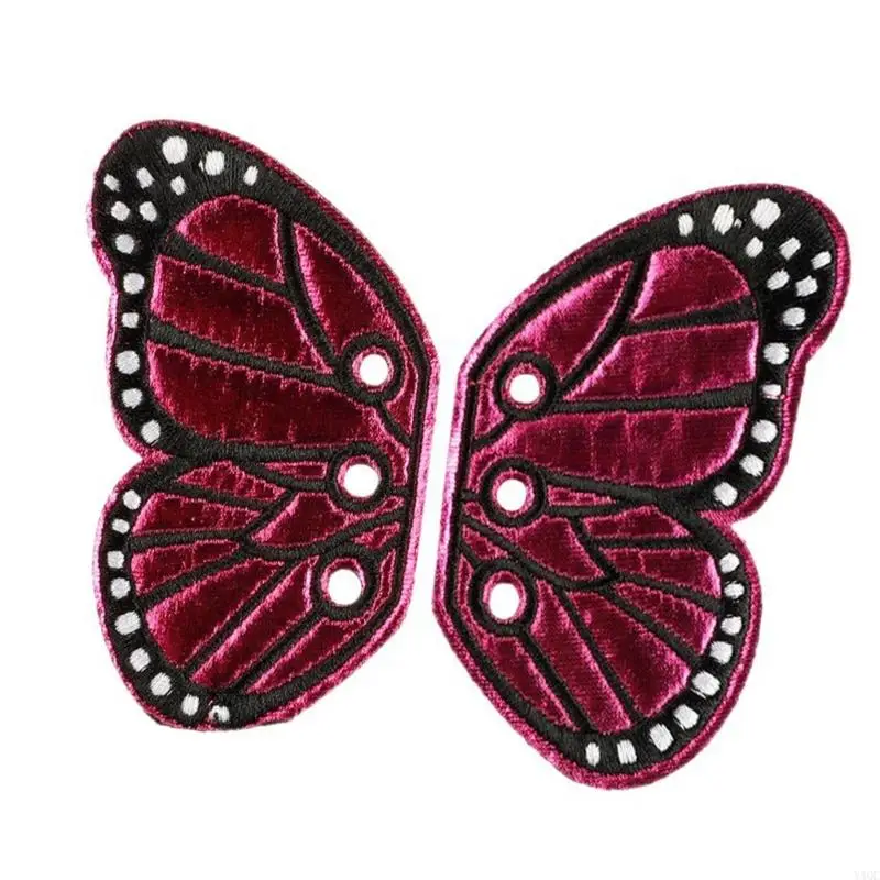 1 par caricatura mariposa en parches parches ropa parches reparación parches bordado para decoración