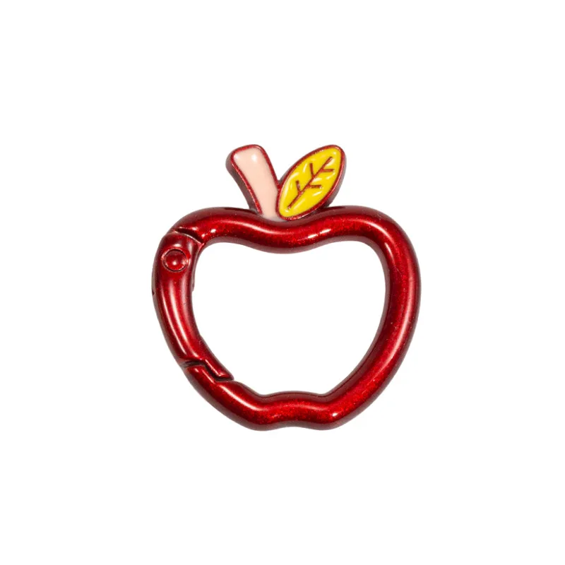 30pcs Colorful Metal O Ring Spring Clasp Openable Round Carabiner Apple Keychain Clips Dog Chain Jewelry Making Accessories
