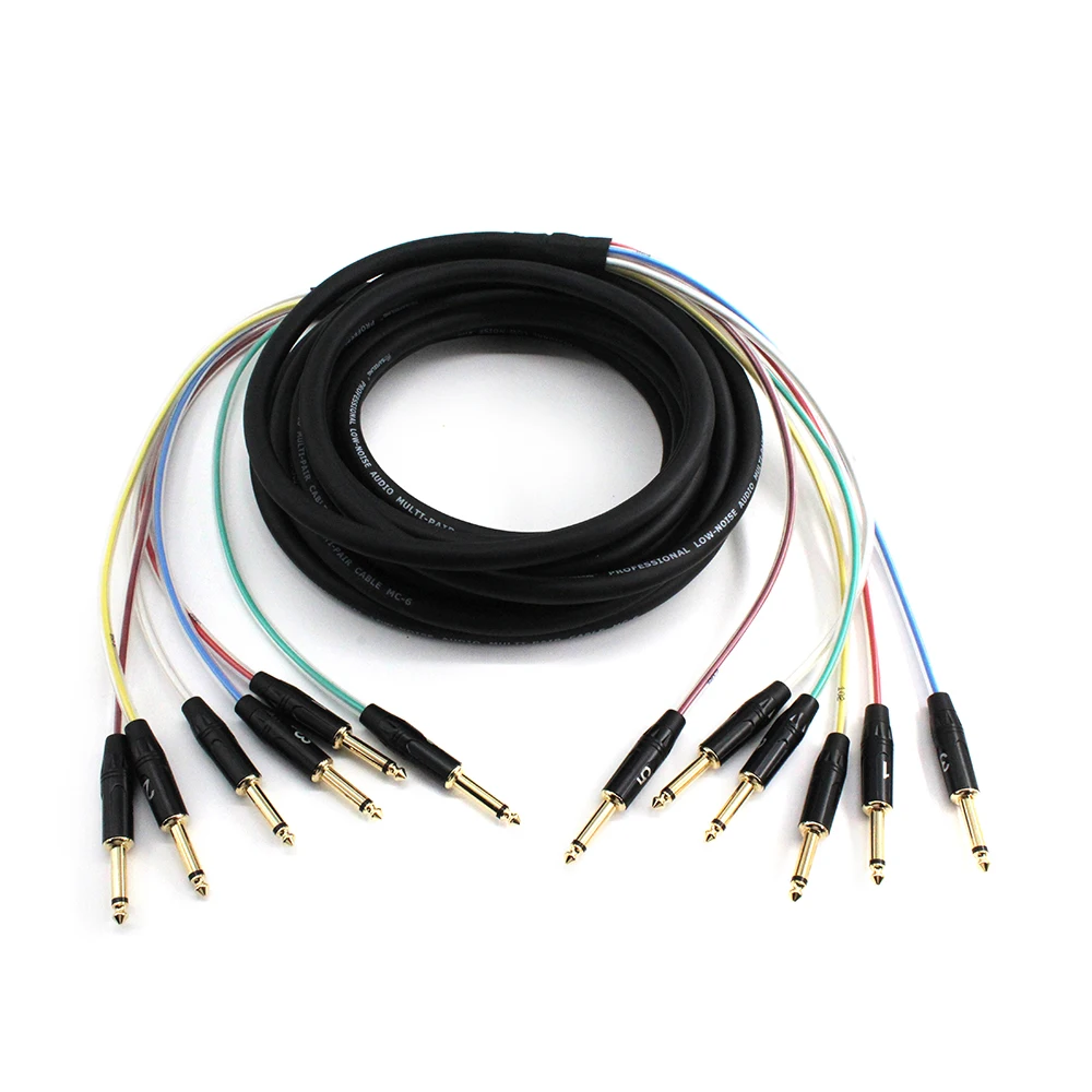 

P10 Pro Audio Cable: Multi-Channel 6.35mm (1/4") Male-Male Extension for Studio/Stage Systems