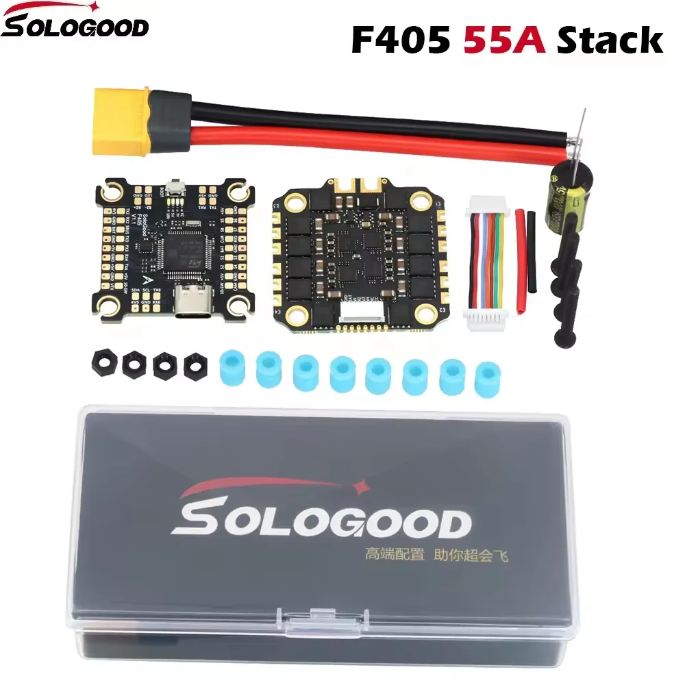SoloGood F405 55A 2-6S Stack (F405 Kontroler Lotu + BLHELI_S 55A 4w1 ESC) 30.5X30.5mm do Dronów FPV Freestyle Części