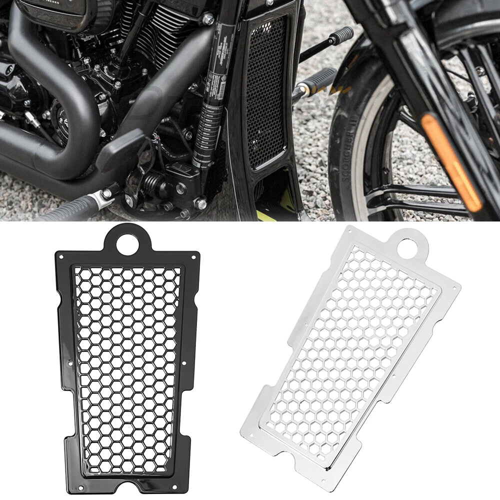 Motorcycle Radiator Oil Cooler Grille Guard Cover For Harley Softail Breakout Deluxe Fat Bob Street Bob FXBB FXBR 2018-2022