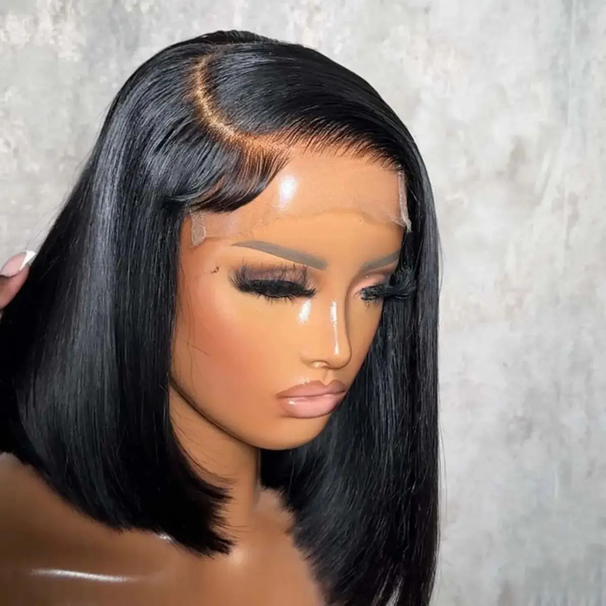 

Прямые парики-боб из натуральных волос, 13x4 HD, с прозрачной кружевной передней частью, короткие парики-боб, 200% плотность, волосы Реми, парик с закрытием 5x5 для женщин