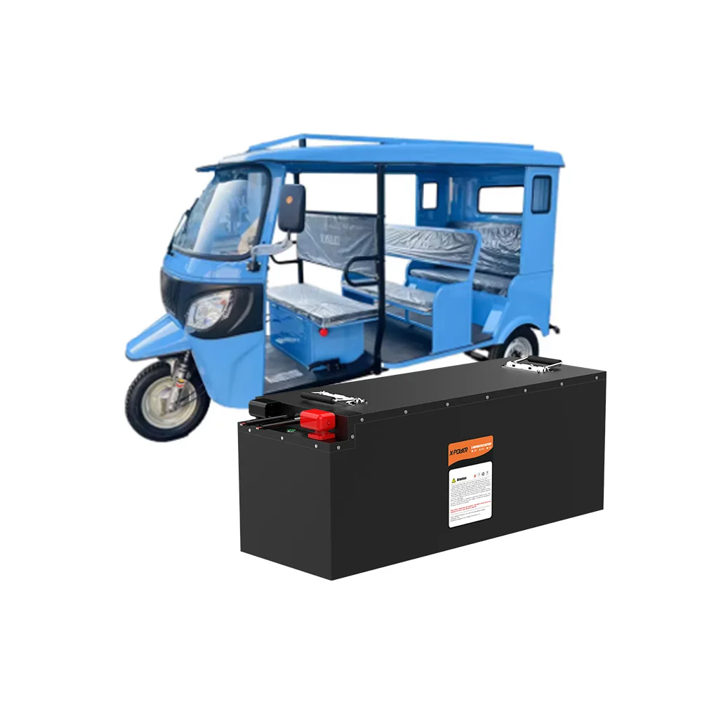 Good Quality 76.8V 50Ah 125AH Three-Wheel Electric Tricycle Tuktuk Battery Smart Fast Charging Replacement Solution LiFePO4 120A