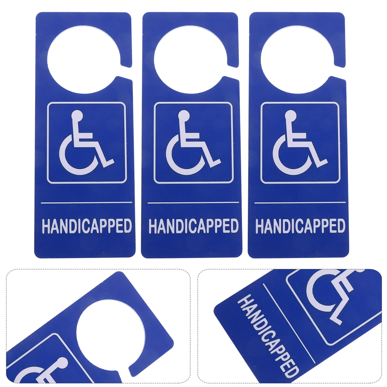

3Pcs Handicap Parking Permit Tag - Sturdy Disabled Placard for Vehicles - Reflective Wheelchair User Sign for Indoor Outdoor Use