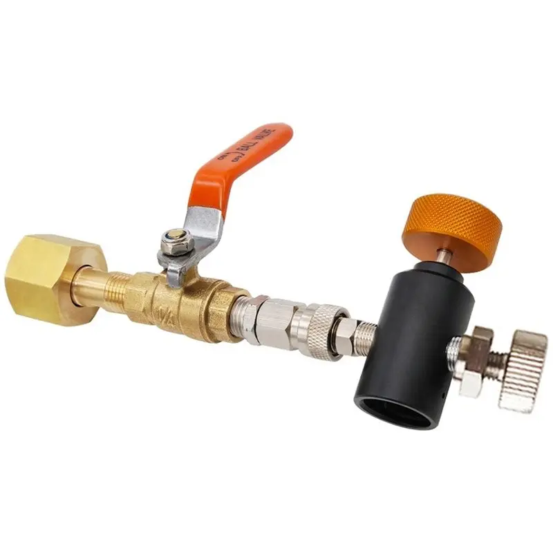 ABMI-For Sodastream, Soda Stream Compatible CO2 Cylinder Tank Refill Adapter With Ball Valve, Filling Station W21.8-14 Or CGA320