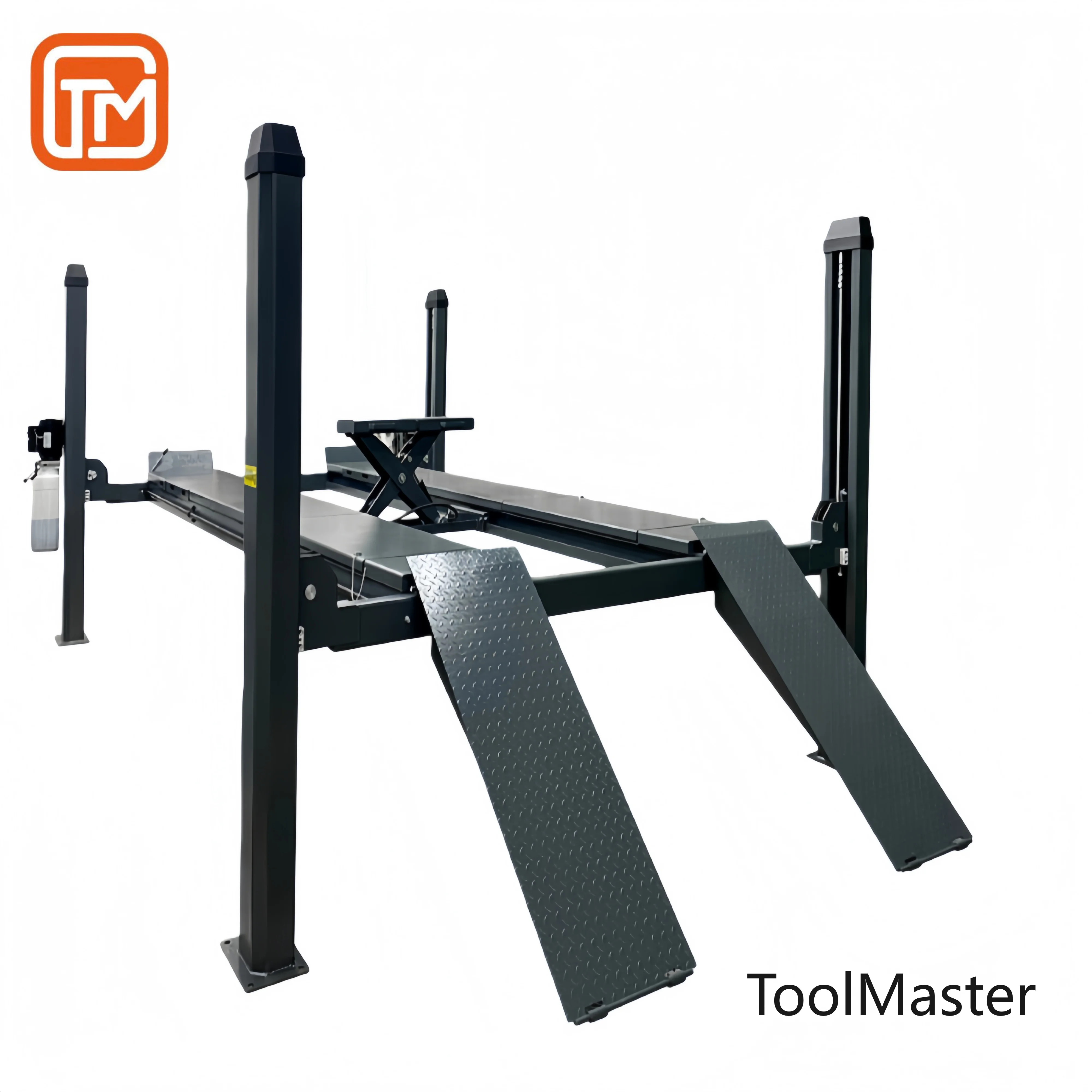 [Hot Sale]Double Cylinder Hydraulic 4-Post Truck Lift Wheel Aligner Skid Plates 4 Ton Capacity 1700MM Lift Height