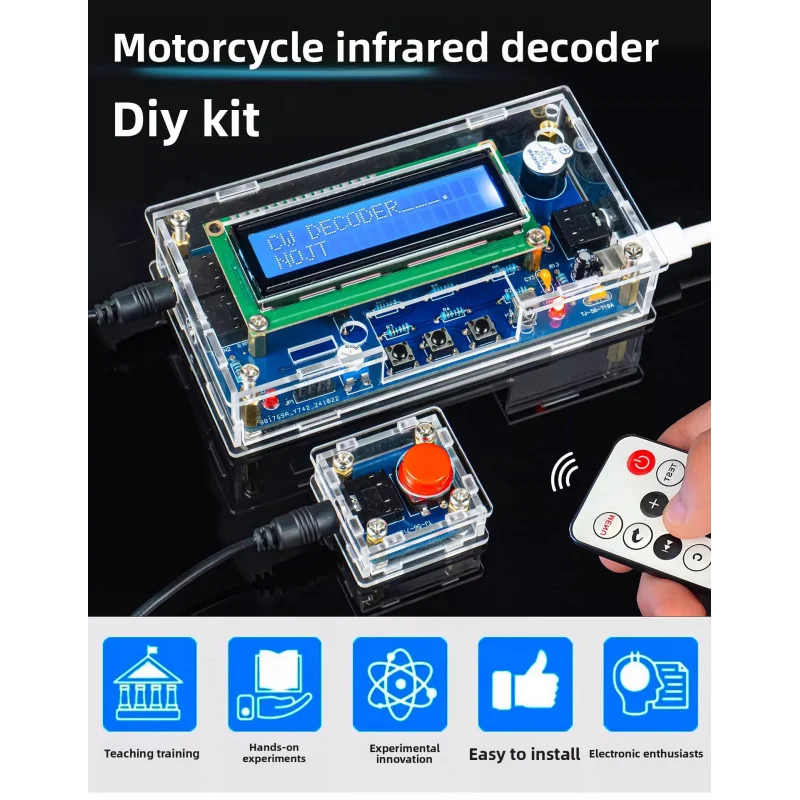 

Morse Code Infrared Decoder ElectronicDIYMaker Kit Science Experiment Fun Board TJ-56-719