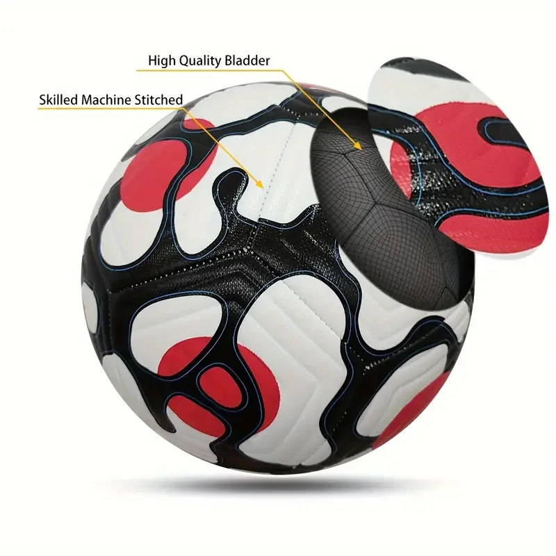 1pc size 5 professional football, durable and safe PU material football, ideal for outdoor training and recreation