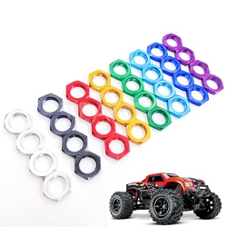 4 pz #7758 alluminio 17mm ruota dadi esagonali montaggio scanalato metallo seghettato per auto RC 1/5 Traxxas X-MAXX 77086-4 E-Revo 2.0 VXL