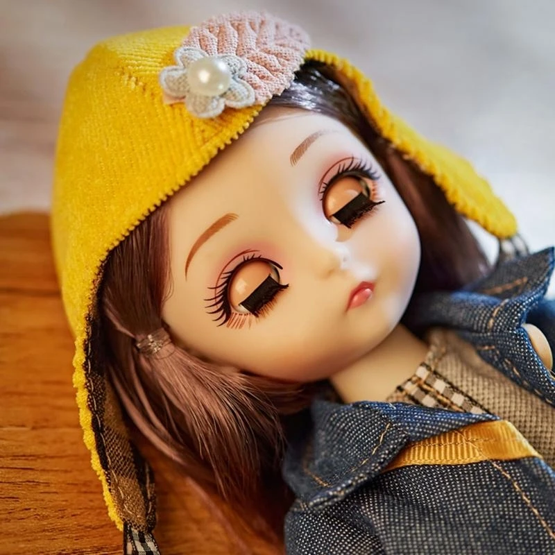 

30cm Fashion Dress for Girls Toy Makeup Dress Up Brown Blue for Dol