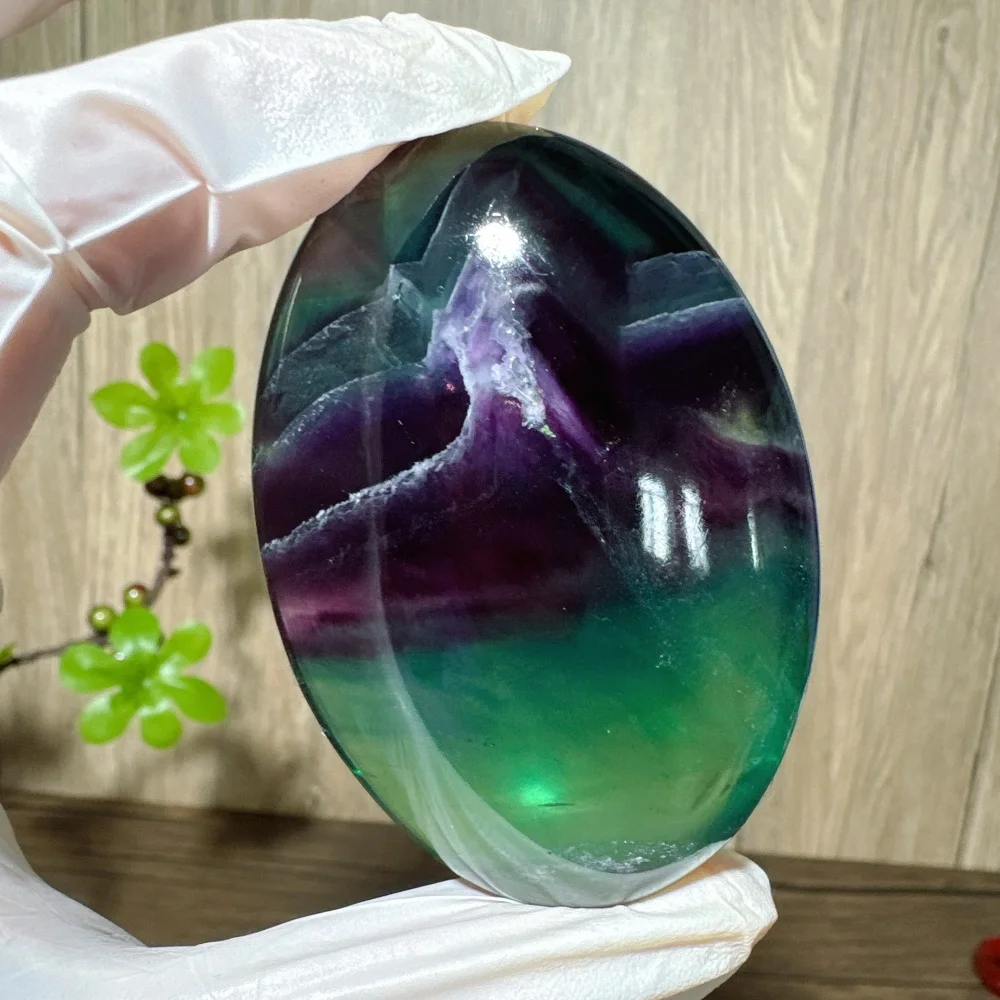 Natural Rainbow Fluorite Hearts Crystal Stone Quartz Stone Minerals Home Decoration Reiki Beautiful Craft Gifts Energy Healing