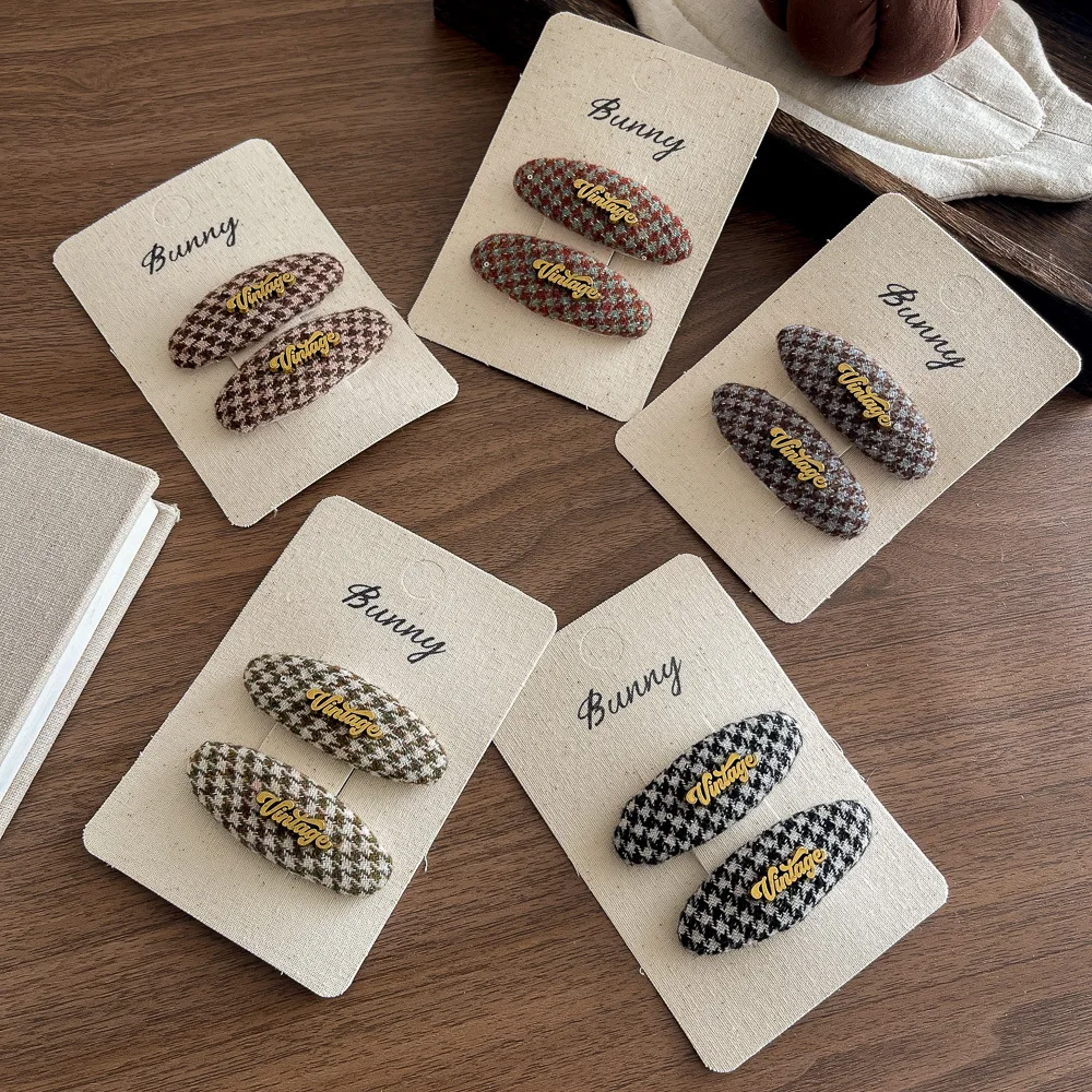 

2pcs Oval BB Clip Children's Hair Clips Hairpins Girl Bangs Side Clip Barrettes Headwear Hairpin Kids Hair Accessories Headdress