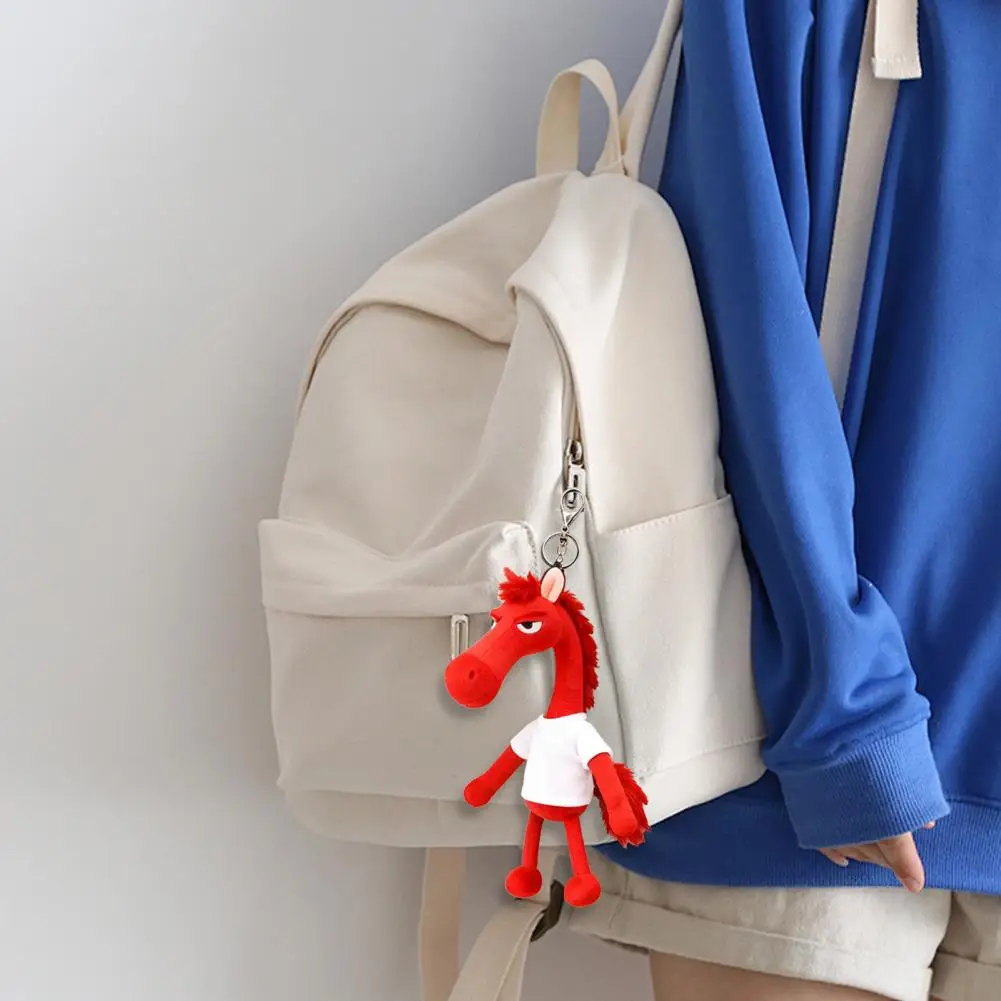 Colgante de caballo 2026 Año del caballo llavero de felpa mascota mochila colgante conjunto adorno auspicioso para bolso mochila favores de fiesta