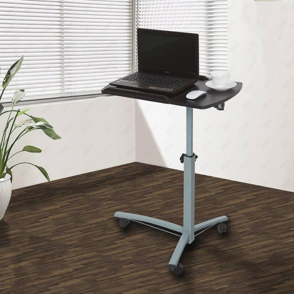 

Angle Height Adjustable Rolling Laptop Desk Over Sofa Bed Notebook Table Stand