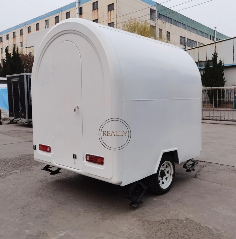 Street Small Food Trailer Mobile Hot Dog Burger Snack Truck Outdoor Fully Equipped Food Trailer