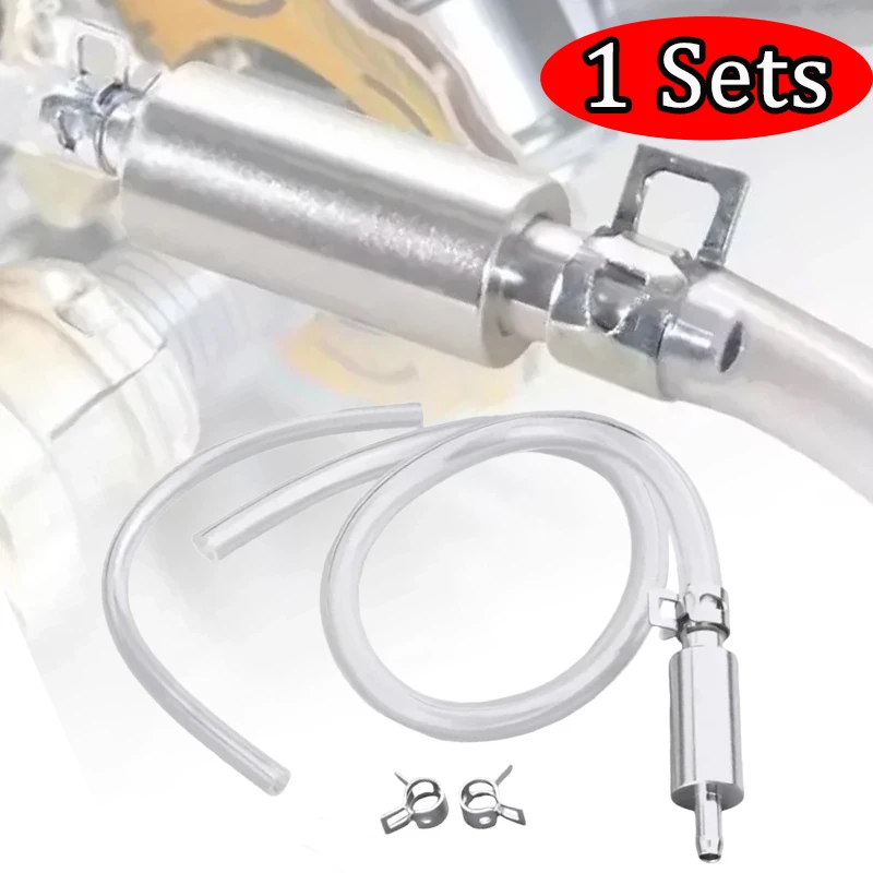 

1PCS Motorcycle Brake Fluid Bleed Hose With One-way Check Valve Fuel Pipe Hydraulic Brake Bleeder Motorcycle Accessories