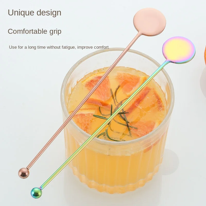 

100PCS 304 Stainless Steel Round Brand Stirring Rod Creative Bar Juice Cocktail Mixing Stirring Rod