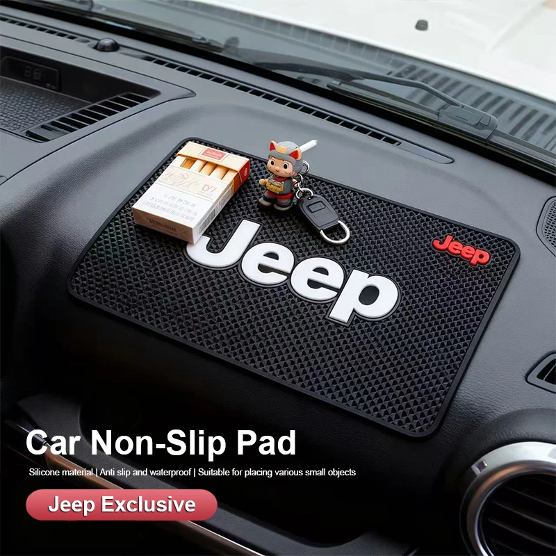 

Car Non-Slip Pad Dashboard Mat Phone Perfume Fixing Holder For Jeep Wrangler Grand Cherokee Avenger Compass Wagoneer Gladiator