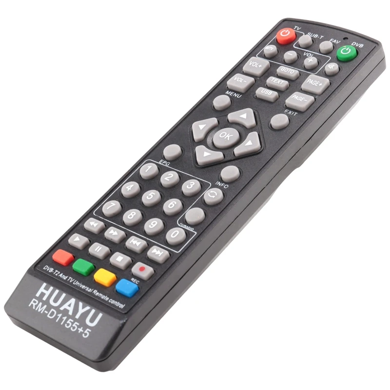 Kontroler uniwersalny pilot do Tv HUAYU Dvb-T2 zdalny odbiornik telewizji satelitarnej Rm-D1155