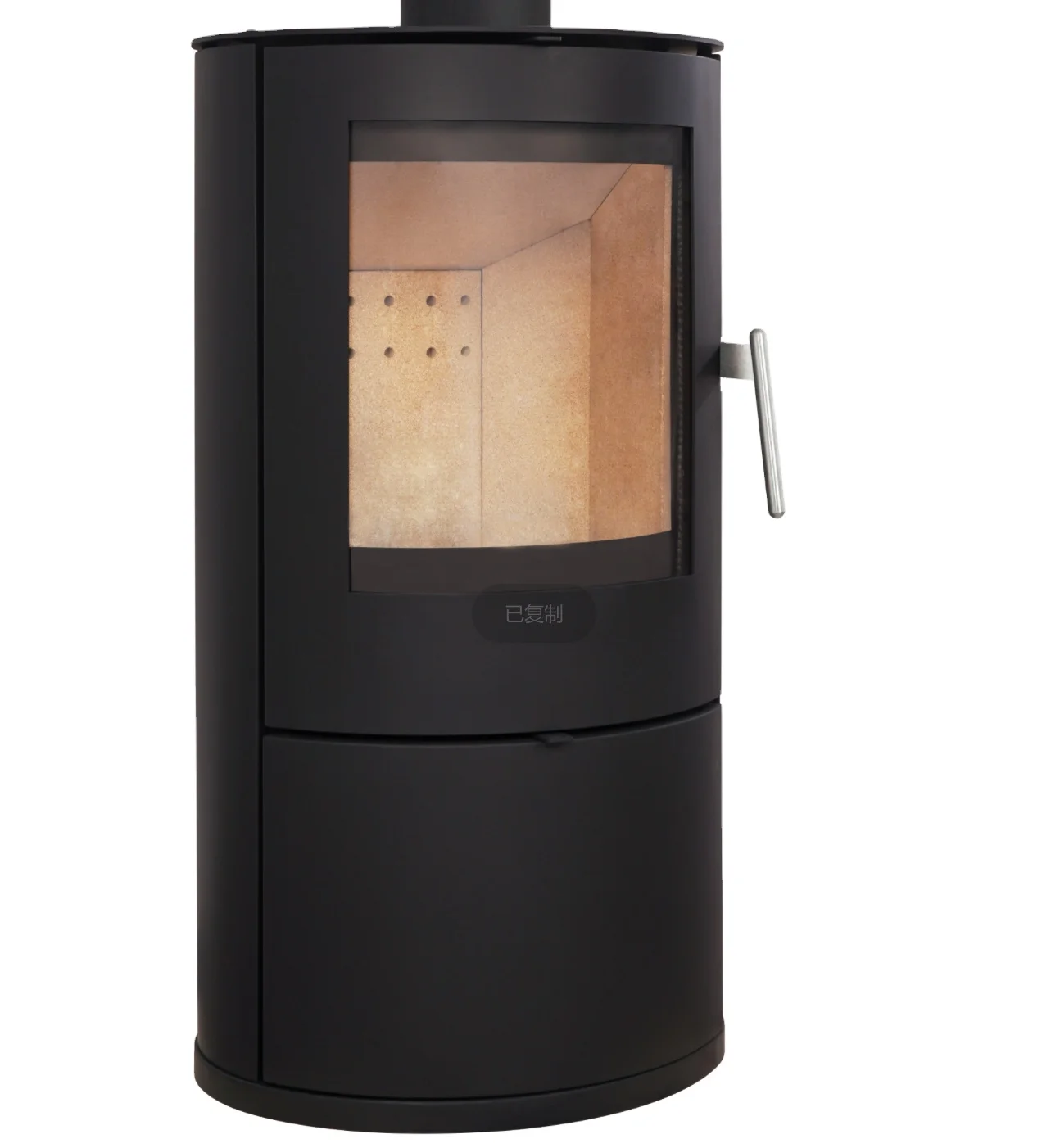 

Indoor High-Temperature Resistant Glass Wood Stove Classic Round Design