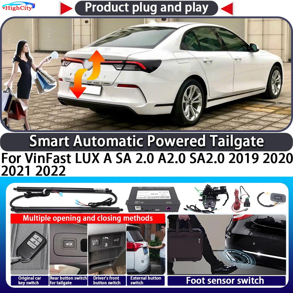 

For VinFast LUX A SA 2.0 A2.0 SA2.0 2019 2020 2021 2022 OEM Smart Automatic Powered Tailgate Key Trunk Lift Kit Power Tailgate
