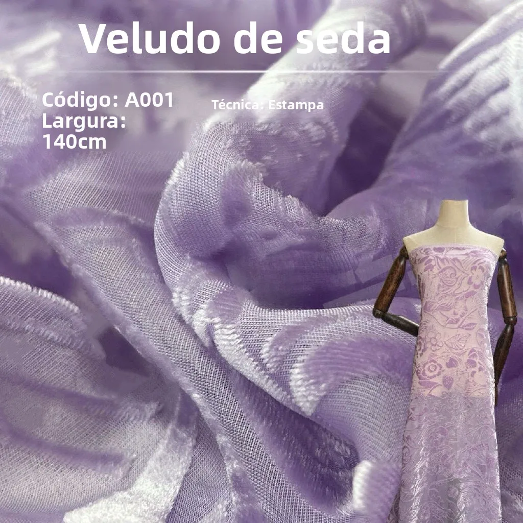 new-2026-gold-bottom-light-purple-flocking-velvet-dress-fabric-mixed-fiber-flocking-fabric-clothing-material