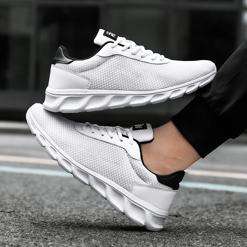 

YRZL Mens Shoe Mesh Breathable Running Sports Shoes Men Casual Walking Shoes Non Slip Comfortable Tennis Shoes for Men Footwear