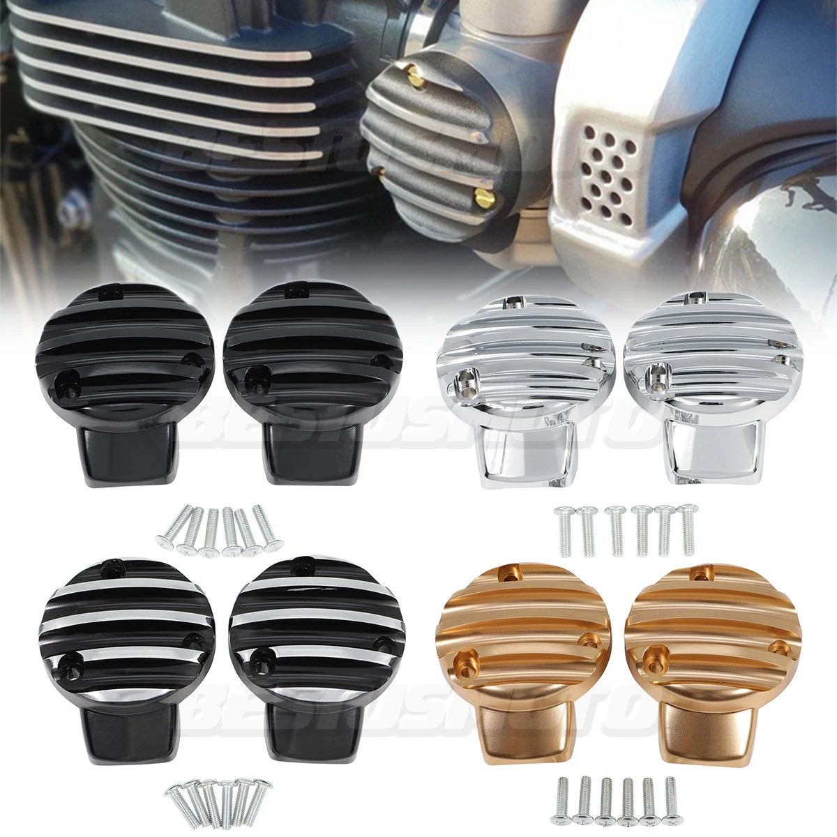 

Motorcycle Throttle Body Covers Kit For Triumph Bonneville Bobber Black Thruxton 1200 R Speedmaster T120 2016-2022 2020 2021