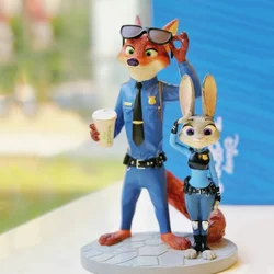 Disney Zootopia Judy And Nick Handsome Uniform Police Uniform Figure Desktop Ornament Birthday Gift Collection Figurine Toy Doll