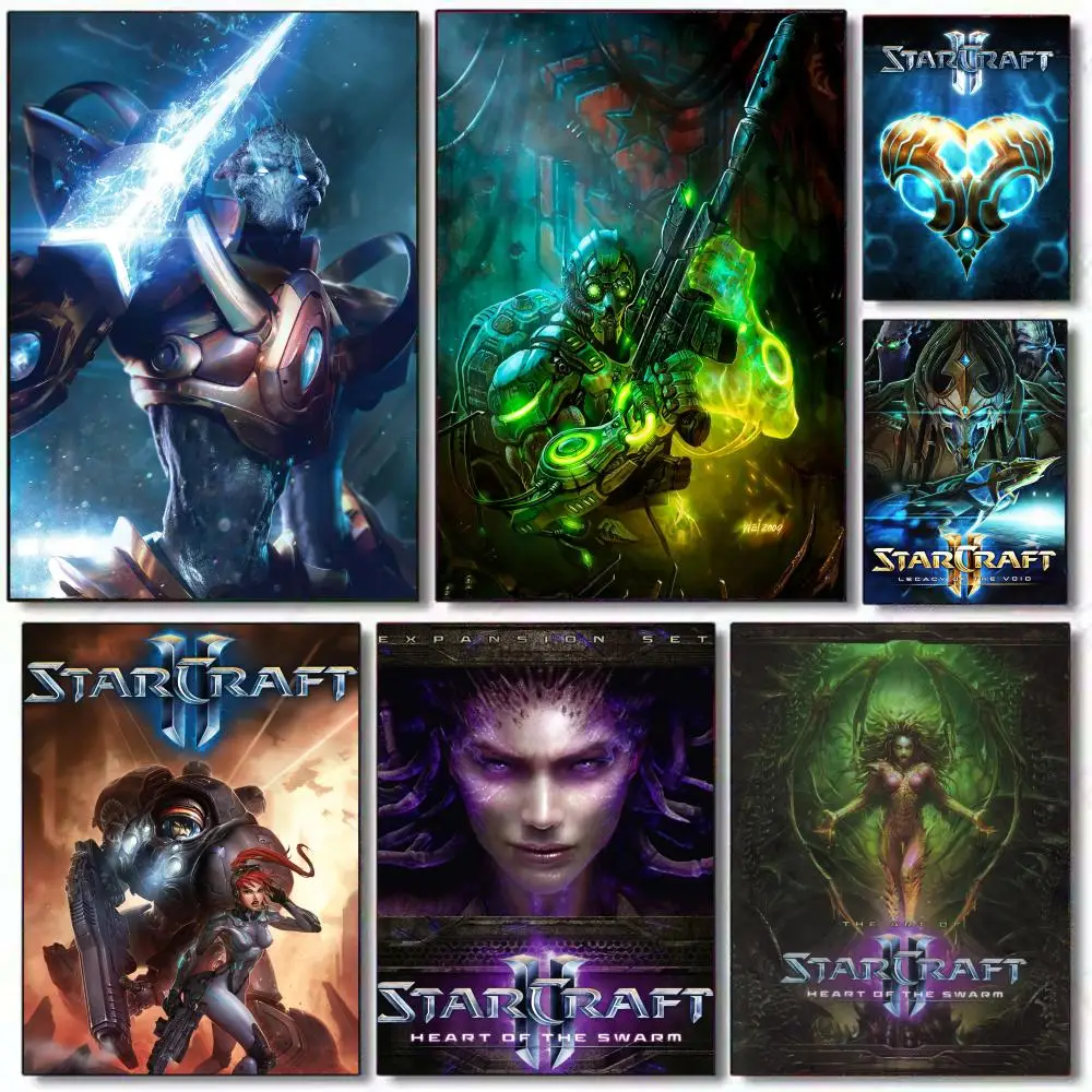 

Painting Calligraphy Canvas Poster: Crease Free Waterproof Durable All Space Wall Decor Game S-StarCraft 2
