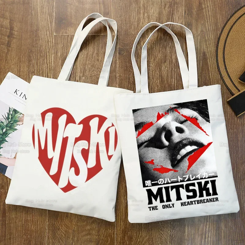 Mitski Singer Shopping Bag Women Canvas Be The Cowboy Tote Eco Bag Cartoon Bury Me At Makeout Creek Shopper Shoulder Bags